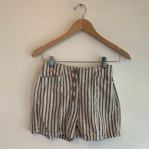 Maurices Linen Blend Striped Shorts